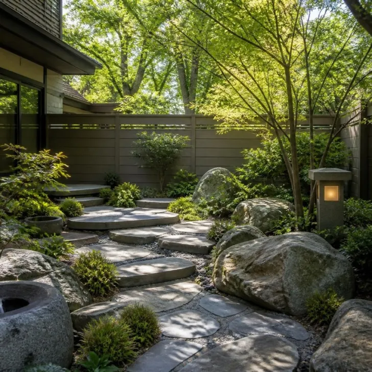 隣地との境界の目隠しフェンス(イメージ)