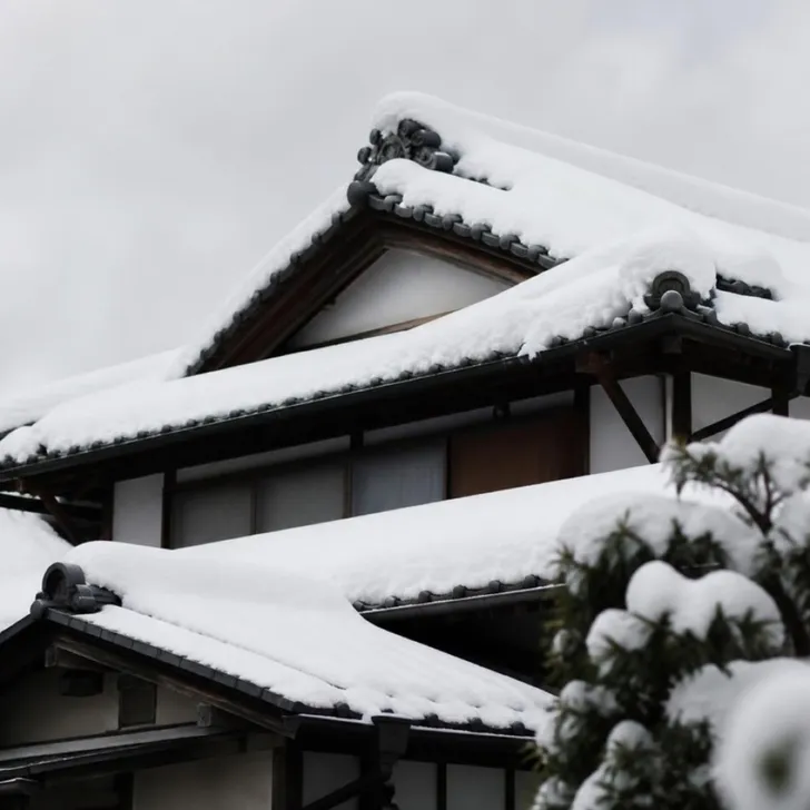 台風・大雪のあとの屋根(イメージ)