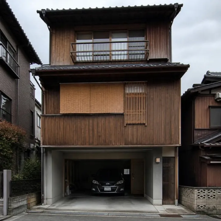 1階が駐車場の木造住宅(イメージ)