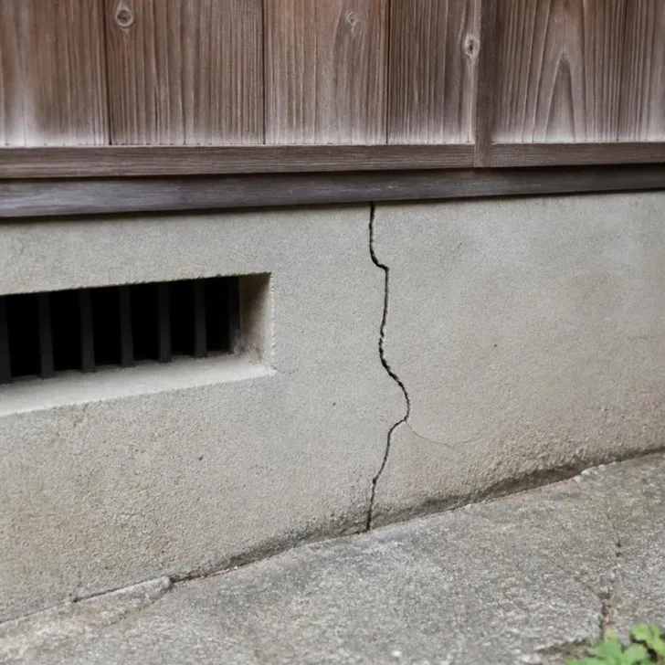 基礎の換気口の角のひび(イメージ)
